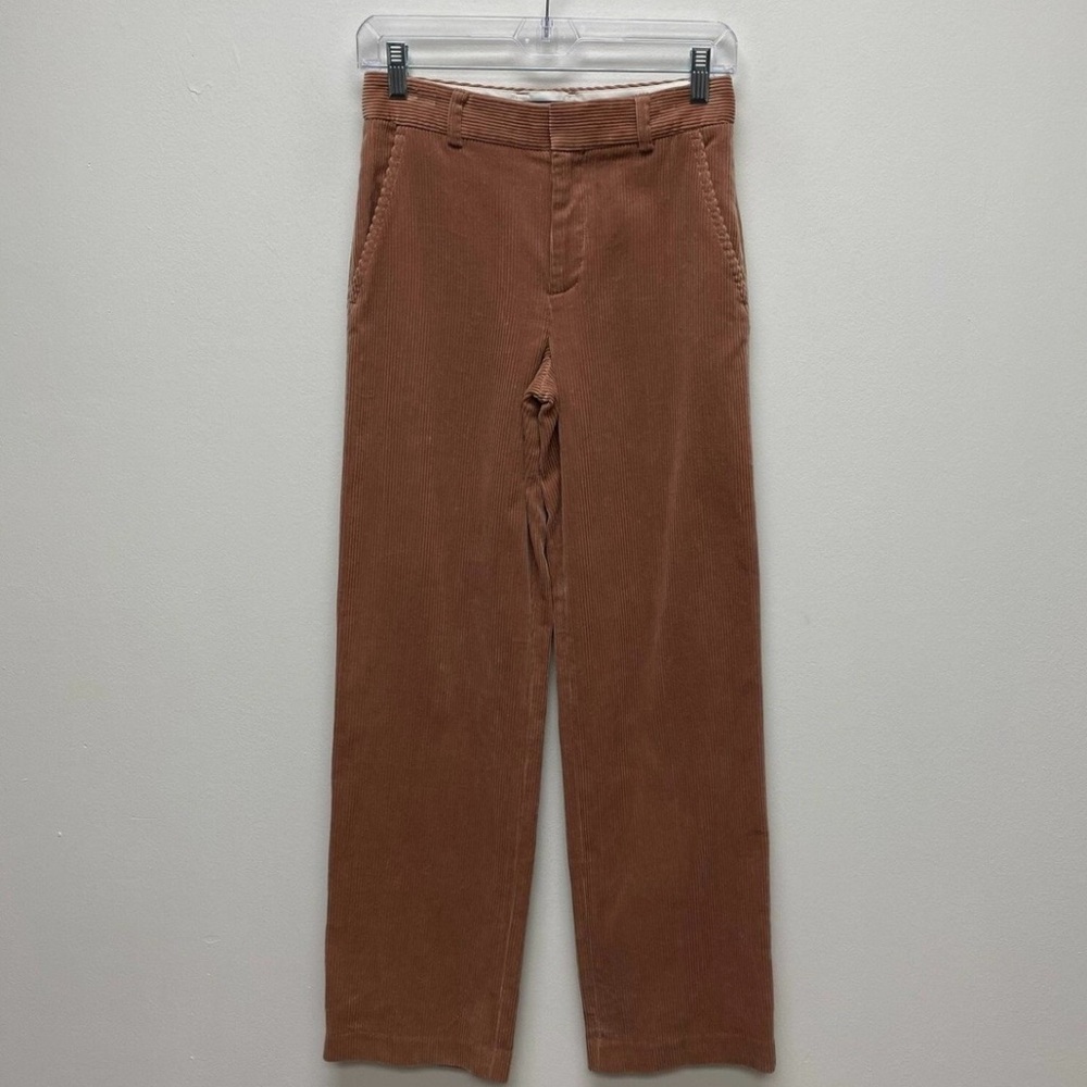 NWT Club Monaco Women's Corduroy Wide Leg Pants Size 4 Mauve Retail $179 - Picture 3 of 5